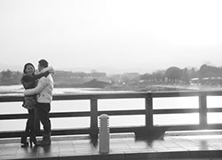 snap shot with snowing scene